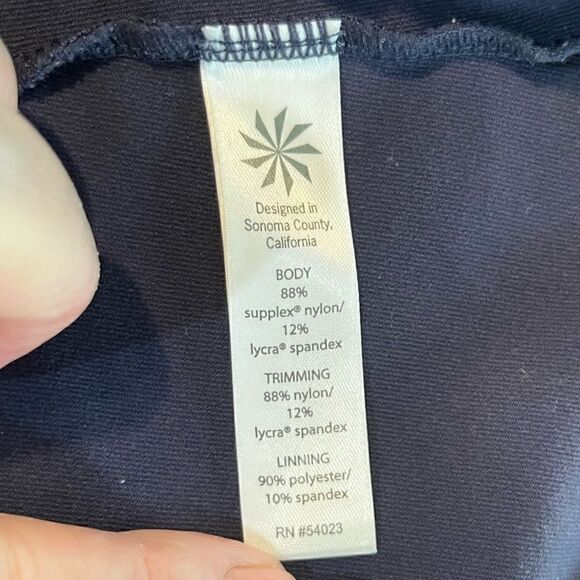 ATHLETA Racerback Tank Top Navy Black White Women’s Size Small - Picture 7 of 7